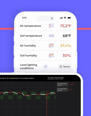 Track readings from sensors.