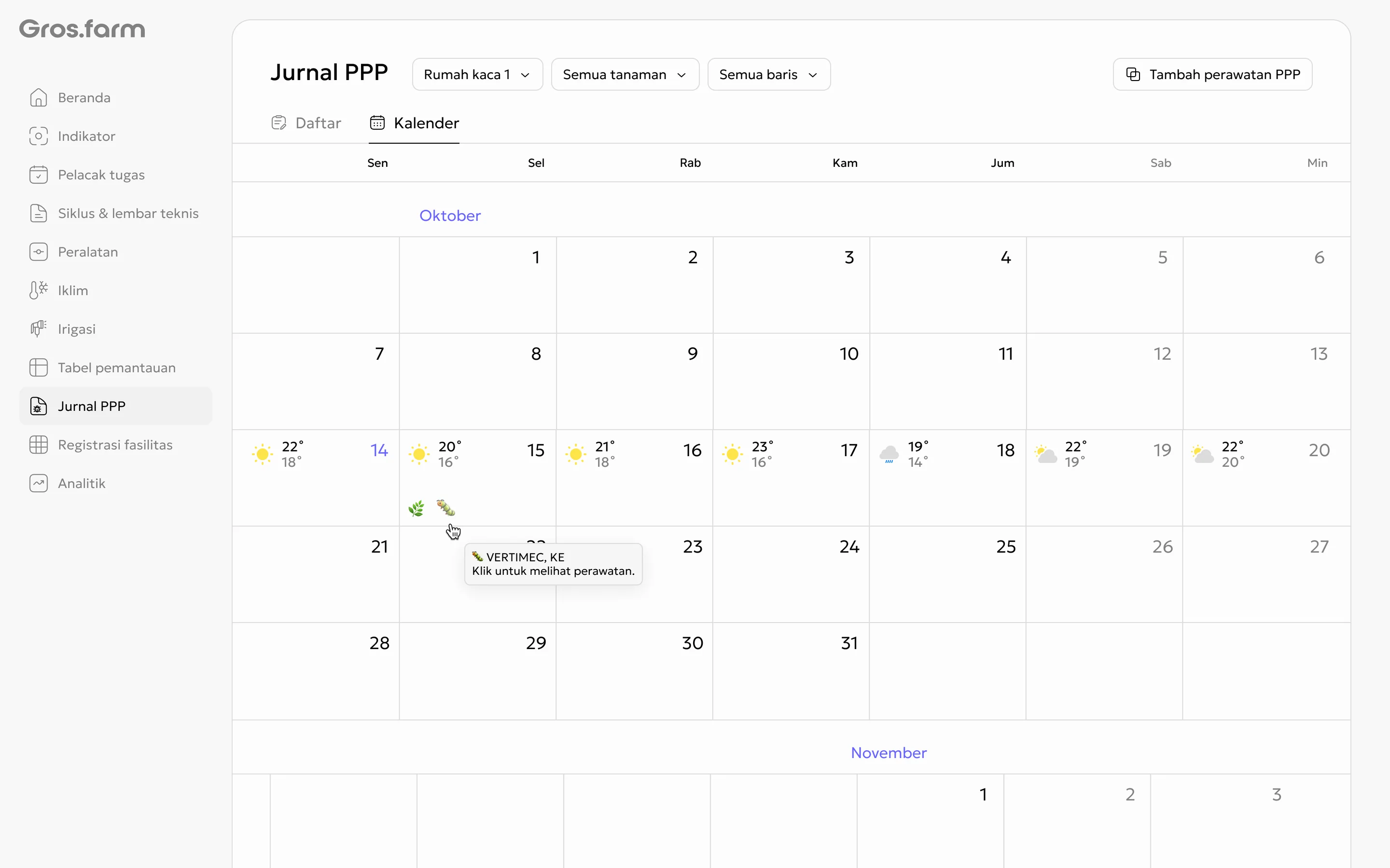 Jurnal PPP — kalender